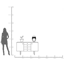 Clearance KARE Design Wazon szklany do salonu ręczne wykonanie 25x41 cm - KARE