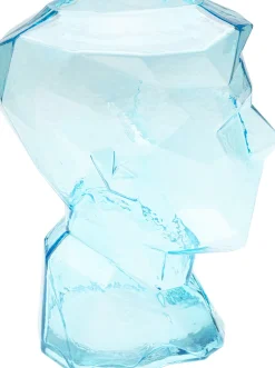 Fashion KARE Design Wazon szklany jasnoniebieski nowoczesny motyw twarzy 24x30 cm - KARE