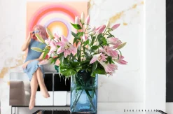 Sale KARE Design Wazon szklany niebieski nowoczesny 25x40 cm - KARE