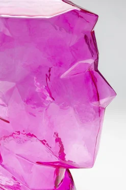 New KARE Design Wazon szklany różowy nowoczesny motyw twarzy 24x30 cm - KARE