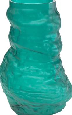 Fashion KARE Design Wazon szklany turkusowy do salonu 34x47 cm - KARE
