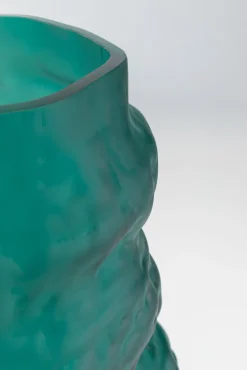 Fashion KARE Design Wazon szklany turkusowy do salonu 34x47 cm - KARE