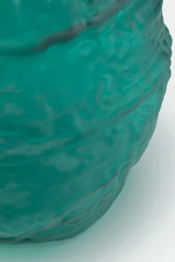 Fashion KARE Design Wazon szklany turkusowy do salonu 34x47 cm - KARE