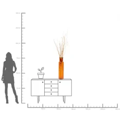 Discount KARE Design Wazon szklany w kolorze bursztynowym Ø18x75 cm - KARE