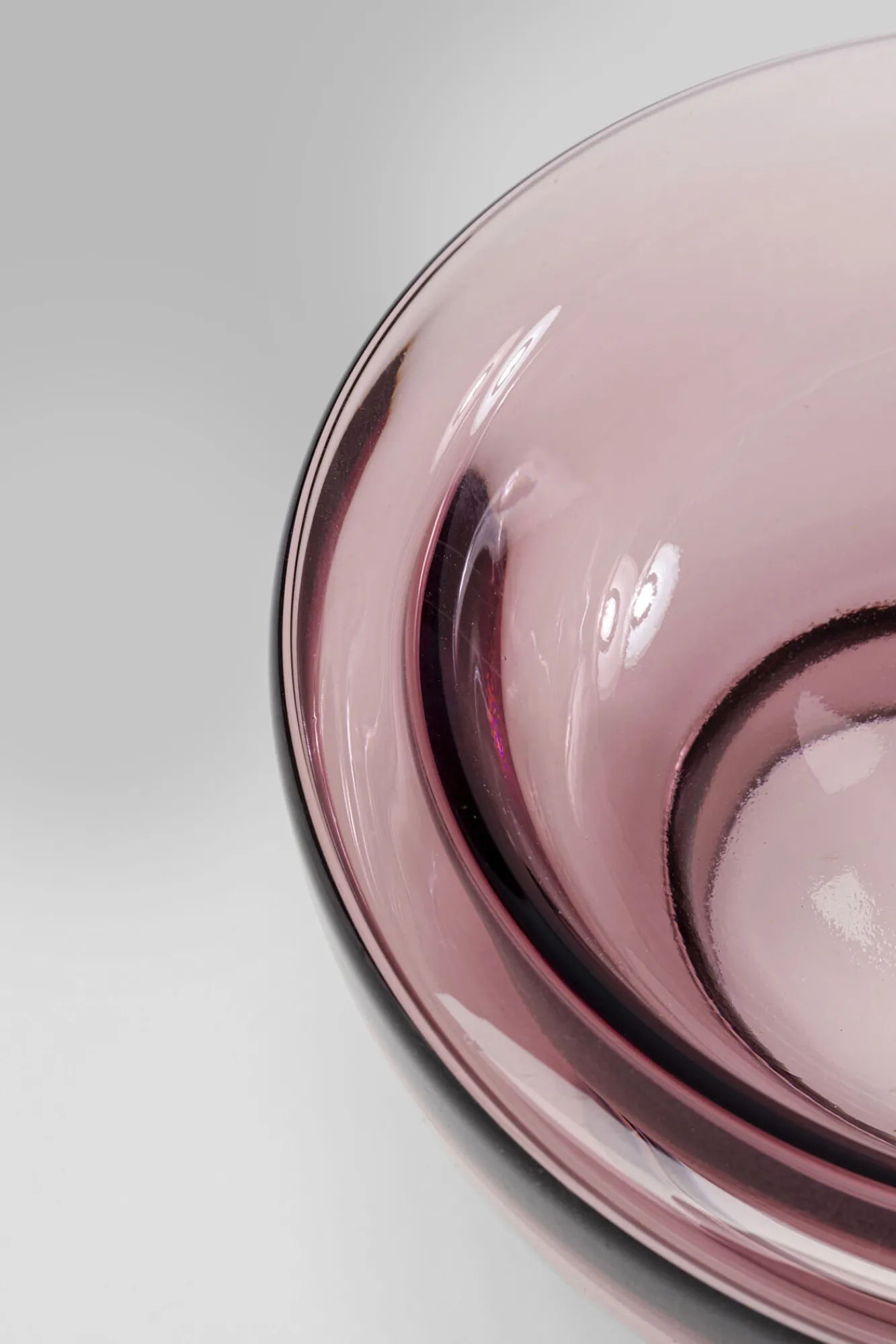 Discount KARE Design Wazon szklany w kolorze różowym okrągły Ø20x11 cm - KARE