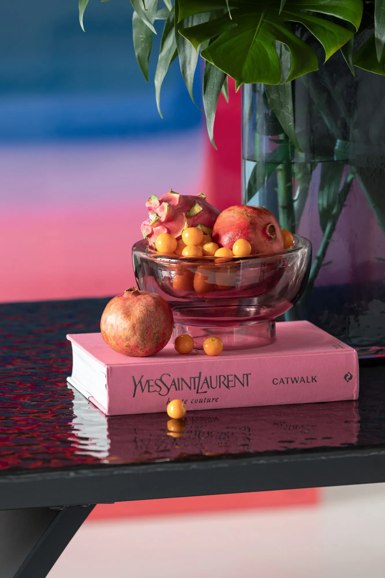 Discount KARE Design Wazon szklany w kolorze różowym okrągły Ø20x11 cm - KARE