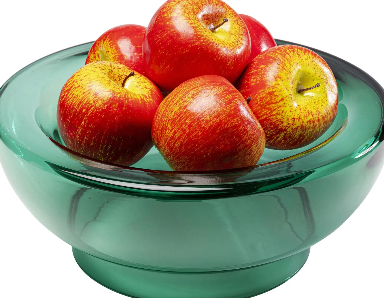 Outlet KARE Design Wazon szklany w kolorze zielonym okrągły Ø32x13 cm - KARE