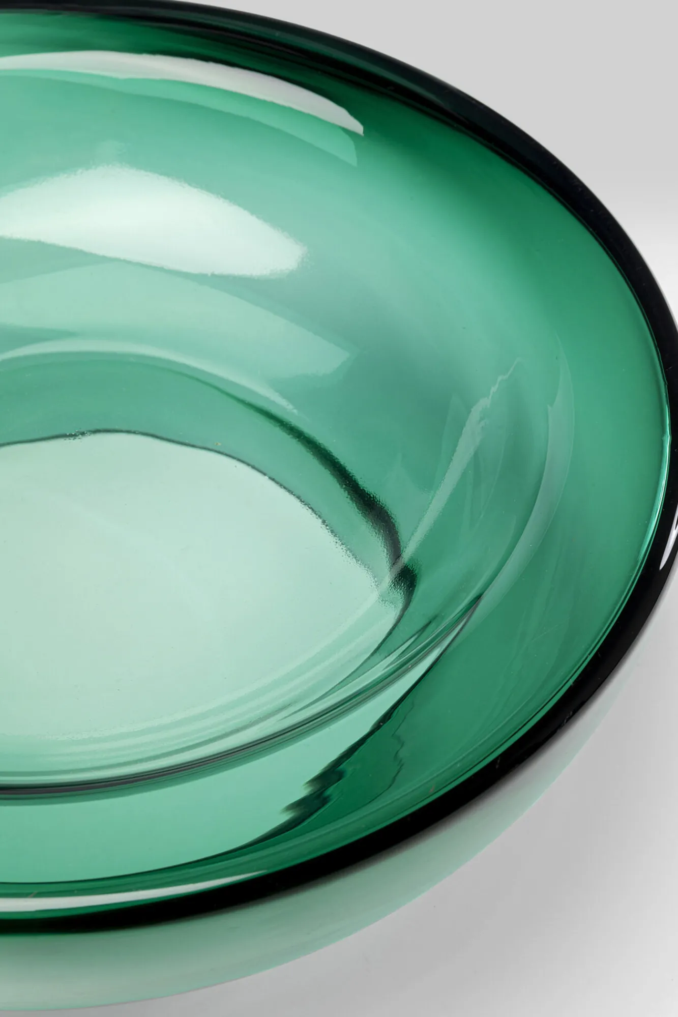 Outlet KARE Design Wazon szklany w kolorze zielonym okrągły Ø32x13 cm - KARE