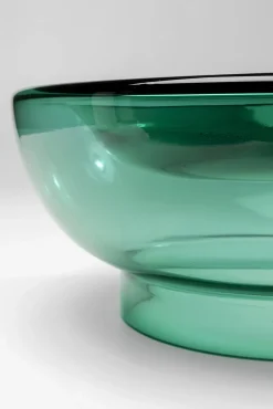 Outlet KARE Design Wazon szklany w kolorze zielonym okrągły Ø32x13 cm - KARE