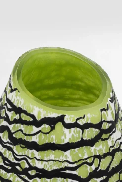 New KARE Design Wazon szklany zielono-czarny do salonu 27 cm - KARE