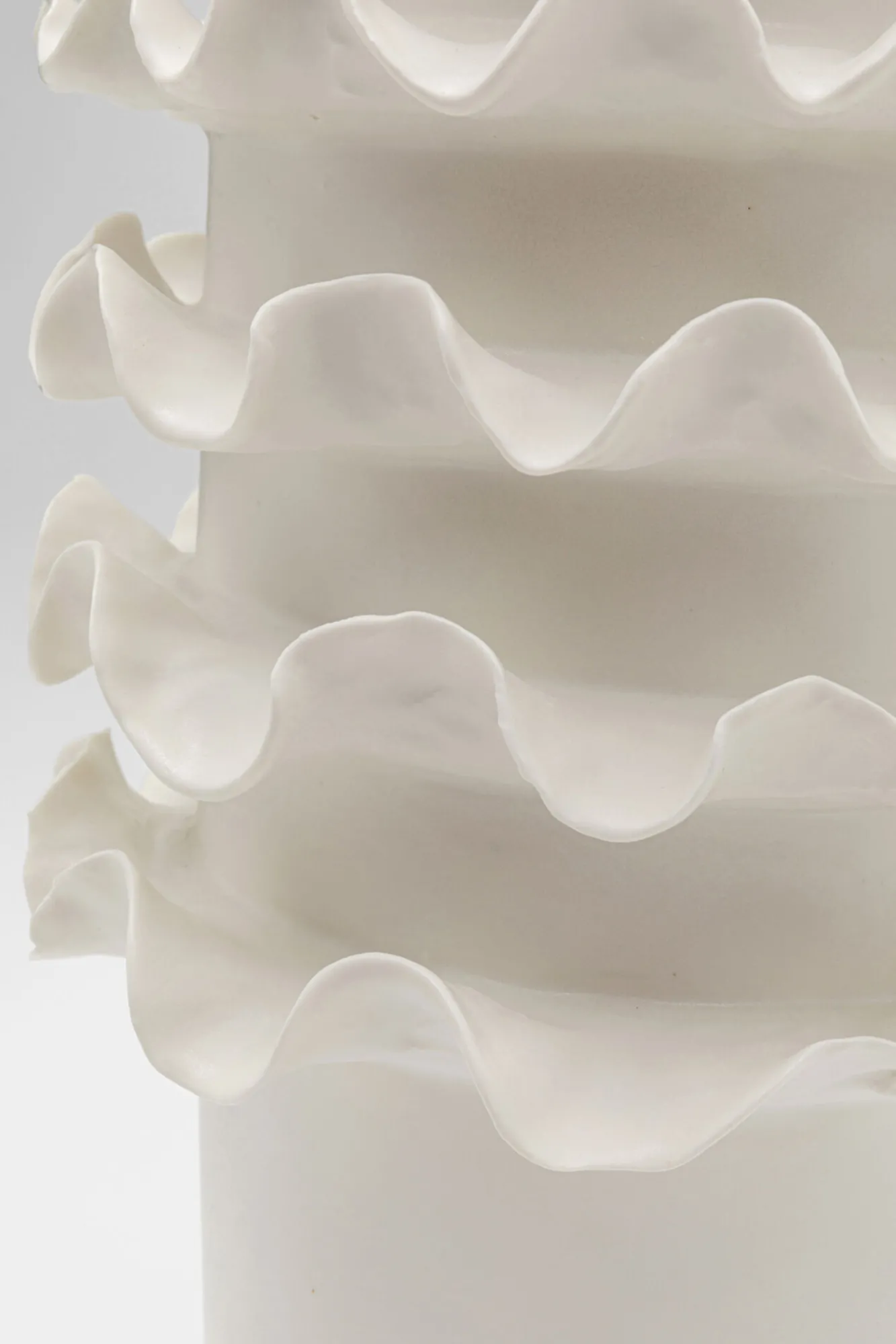 Outlet KARE Design Wazon Viento biały 39cm - KARE