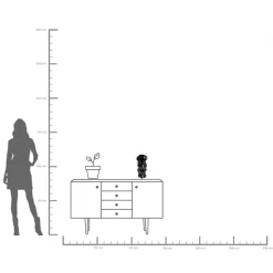 New KARE Design Wazon Viento czarny 35cm - KARE