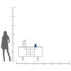 Sale KARE Design Wazon w kolorze ciemnoniebieskim szkło z recyklingu Ø10x17 cm - KARE