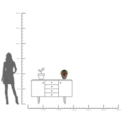 New KARE Design Wazon z aluminium kolorowe wzory 25x31 cm - KARE