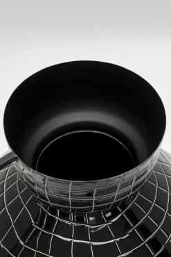 Sale KARE Design Wazon z uchwytem czarny stal emaliowana Ø30x29 cm - KARE