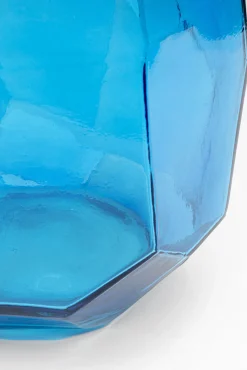 Outlet KARE Design Wazon ze szkła z recyklingu niebieski 22x35 cm - KARE