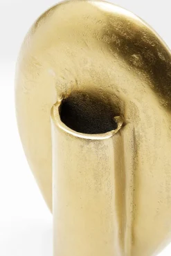 Outlet KARE Design Wazon złoty z aluminium motyw twarzy 20x35 cm - KARE