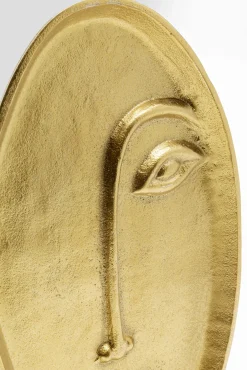 Outlet KARE Design Wazon złoty z aluminium motyw twarzy 20x35 cm - KARE