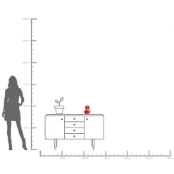 New KARE Design Świecznik kolorowy nowoczesny usta 17x21 cm - KARE