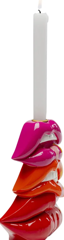 New KARE Design Świecznik kolorowy nowoczesny usta 17x21 cm - KARE