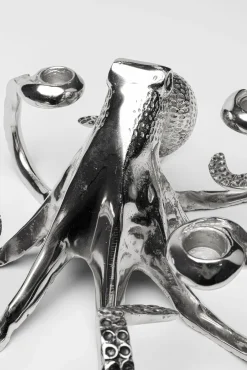 New KARE Design Świecznik Octopus 30x15 cm srebrny - KARE