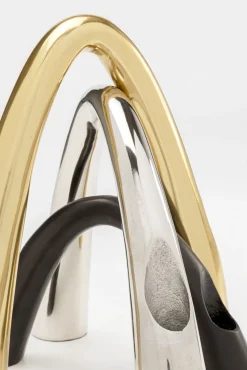 New KARE Design Świecznik podwójny z aluminium czarny 23x13 cm - KARE