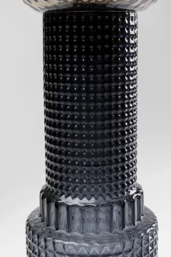 Clearance KARE Design Świecznik szklany szaro-brązowy Ø12x49 cm - KARE