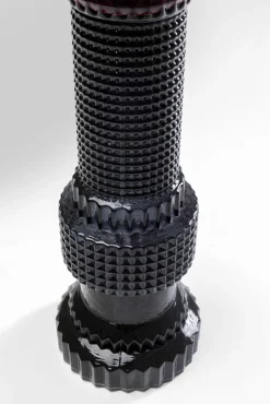 New KARE Design Świecznik szklany szaro-różowy Ø12x49 cm - KARE