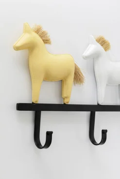 Online KARE Design Wieszak ścienny czarna stal motyw zwierzęcy konie 63x22 cm - KARE