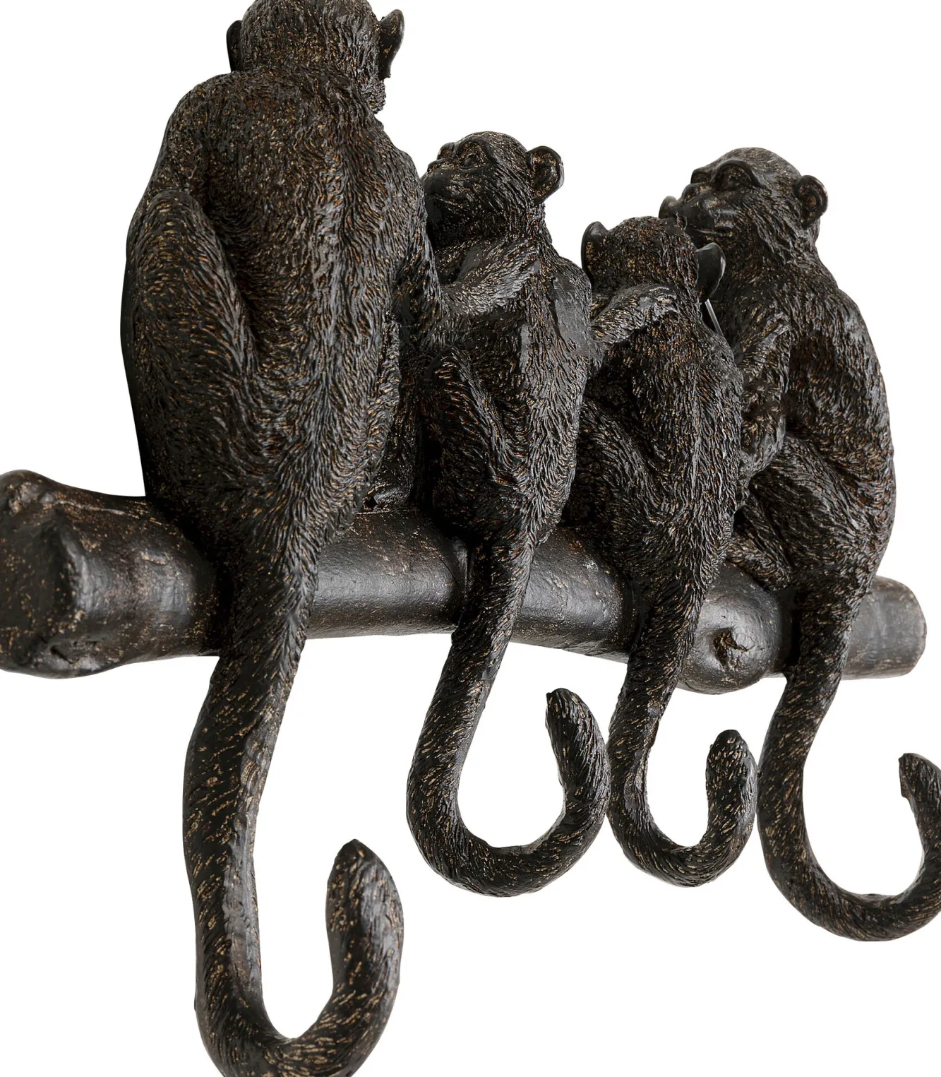 New KARE Design Wieszak ścienny czarny 4 haczyki małpy 38x22 cm - KARE