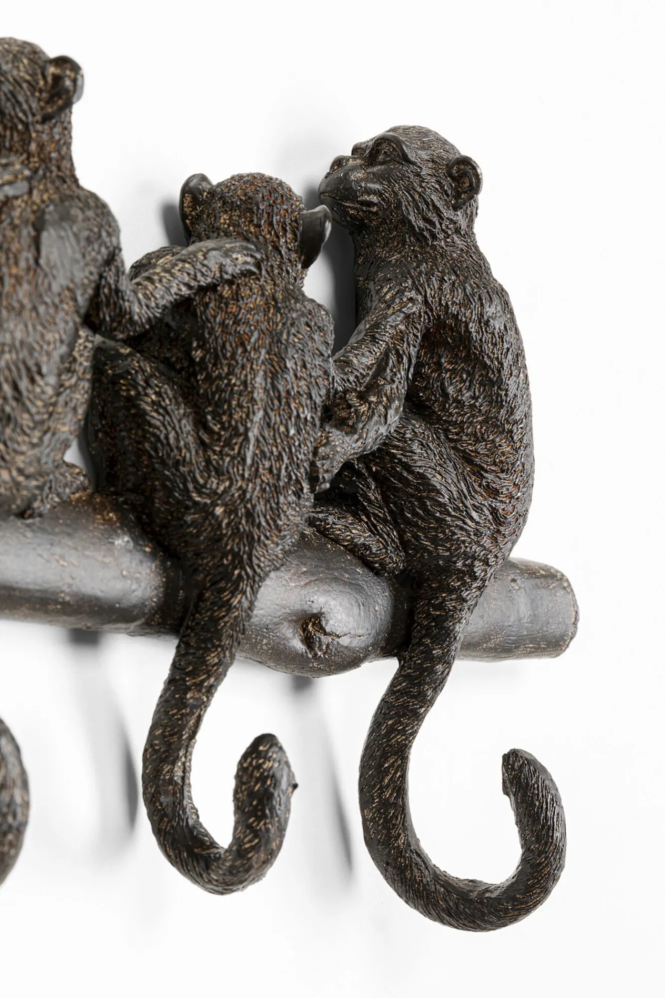 New KARE Design Wieszak ścienny czarny 4 haczyki małpy 38x22 cm - KARE