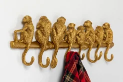 Sale KARE Design Wieszak ścienny Monkey Hook 70x22 cm złoty - KARE