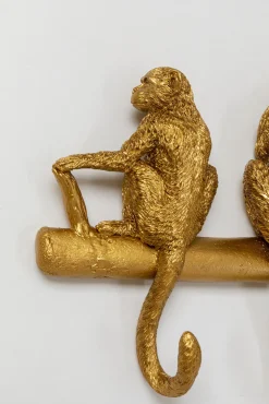 Sale KARE Design Wieszak ścienny Monkey Hook 70x22 cm złoty - KARE