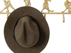 Outlet KARE Design Wieszak ścienny stalowy złoty motyw sportowy hokej 48x16 cm - KARE