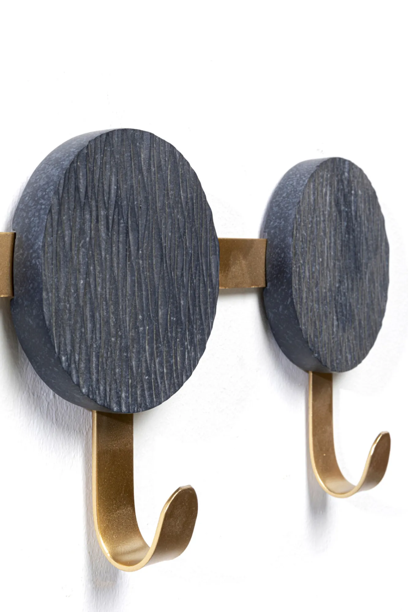 Best KARE Design Wieszak ścienny z 4 haczykami szaro-złoty 55 cm - KARE