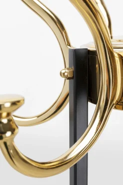 Clearance KARE Design Wieszak stojący Luna 39x166 cm czarno-złoty - KARE