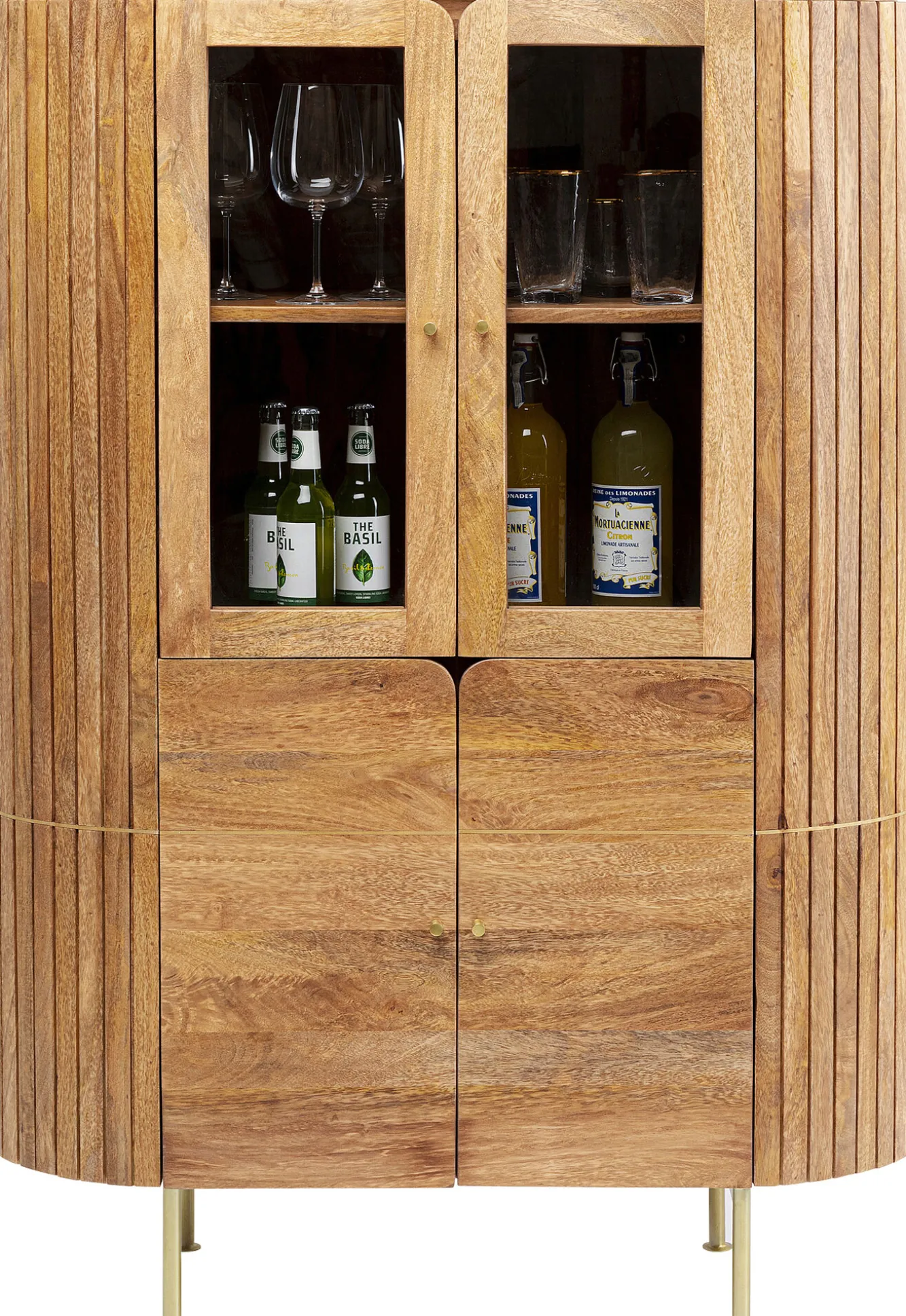 Outlet KARE Design Witryna Grace 100x145 cm drewno mango - blat marmur - KARE