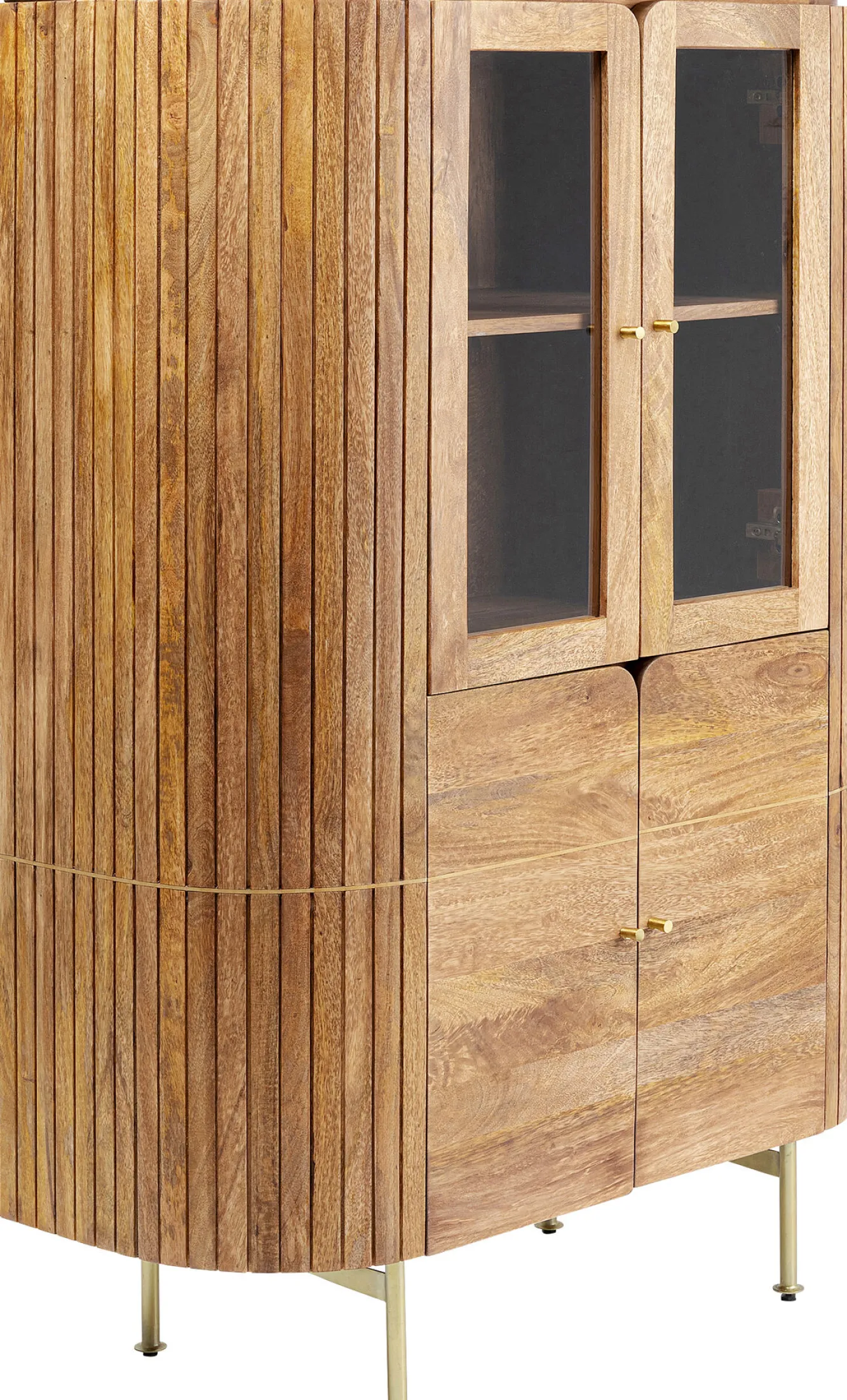 Outlet KARE Design Witryna Grace 100x145 cm drewno mango - blat marmur - KARE