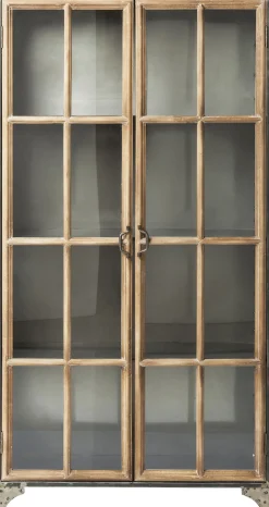 Hot KARE Design Witryna Kontor 187x97 cm szaro-drewniana - KARE