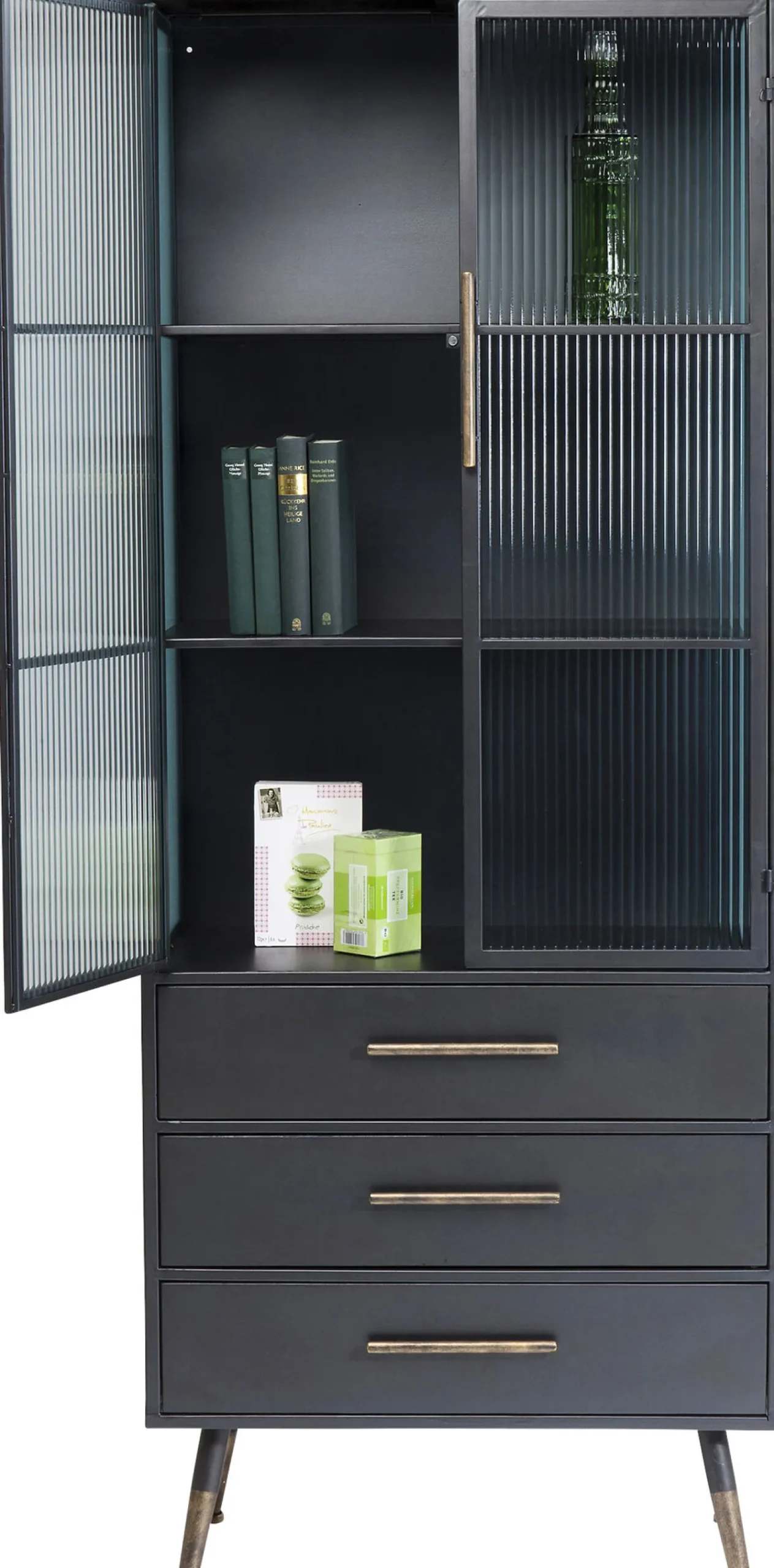 Clearance KARE Design Witryna La Gomera 72x182 cm grafitowa - KARE