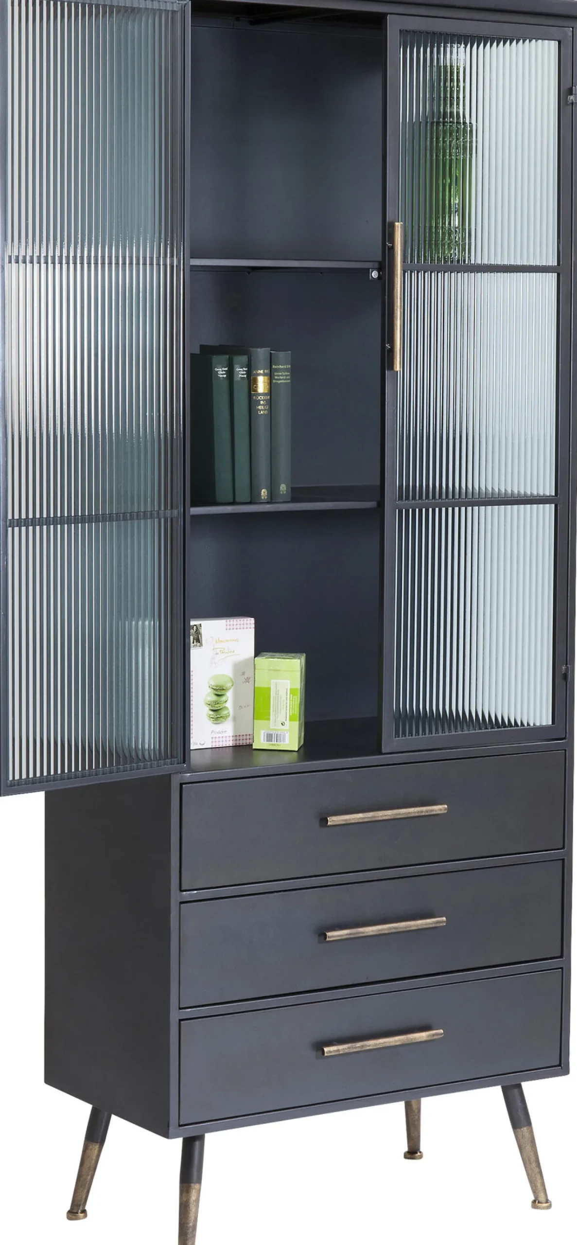 Clearance KARE Design Witryna La Gomera 72x182 cm grafitowa - KARE