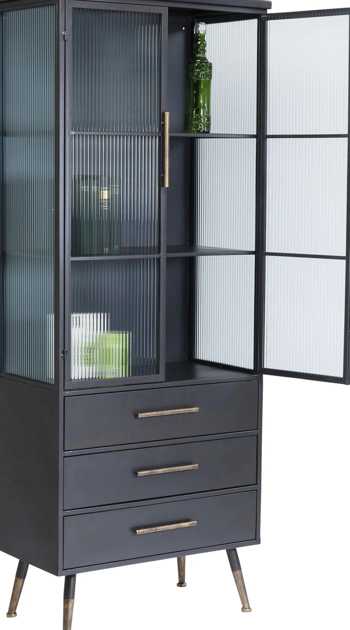 Clearance KARE Design Witryna La Gomera 72x182 cm grafitowa - KARE