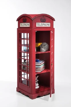 New KARE Design Witryna London Telephone 140x53 cm czerwona - KARE