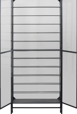 Best KARE Design Witryna na wina loft 2-drzwiowa stal i szkło 75x180 cm - KARE