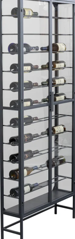 Best KARE Design Witryna na wina loft 2-drzwiowa stal i szkło 75x180 cm - KARE