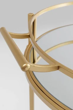 New KARE Design Wózek barowy Emilia 57x78 cm złoty - półki lustrzane - KARE