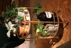 New KARE Design Wózek barowy Emilia 57x78 cm złoty - półki lustrzane - KARE