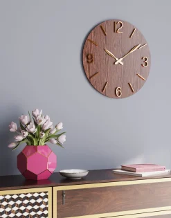 Best KARE Design Zegar Bruno Ø50 cm brązowo-złoty - KARE