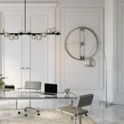 Outlet KARE Design Zegar ścienny Clip Ø60cm srebrny - KARE