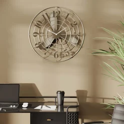 New KARE Design Zegar ścienny Fan Blade Ø61 srebrny - KARE